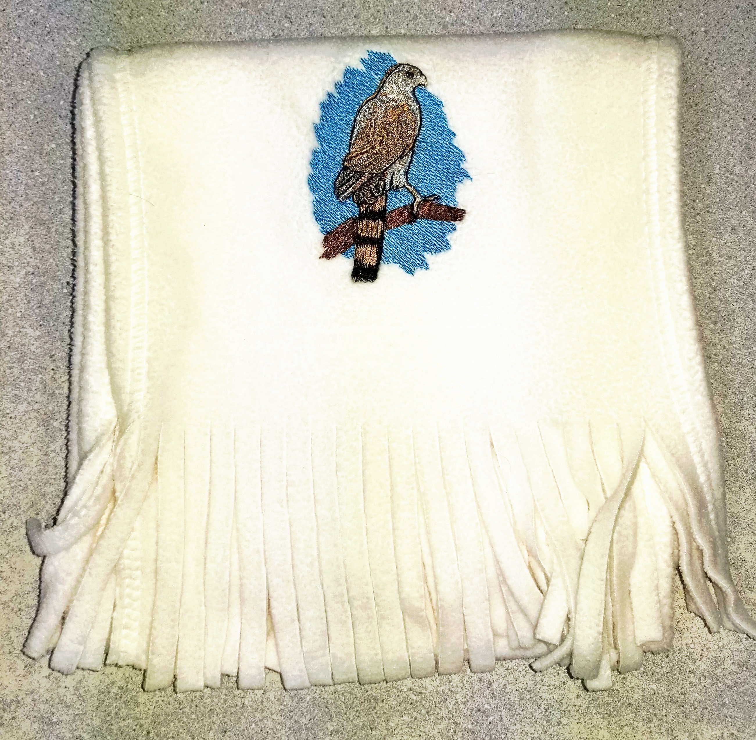 Hawk scarf white